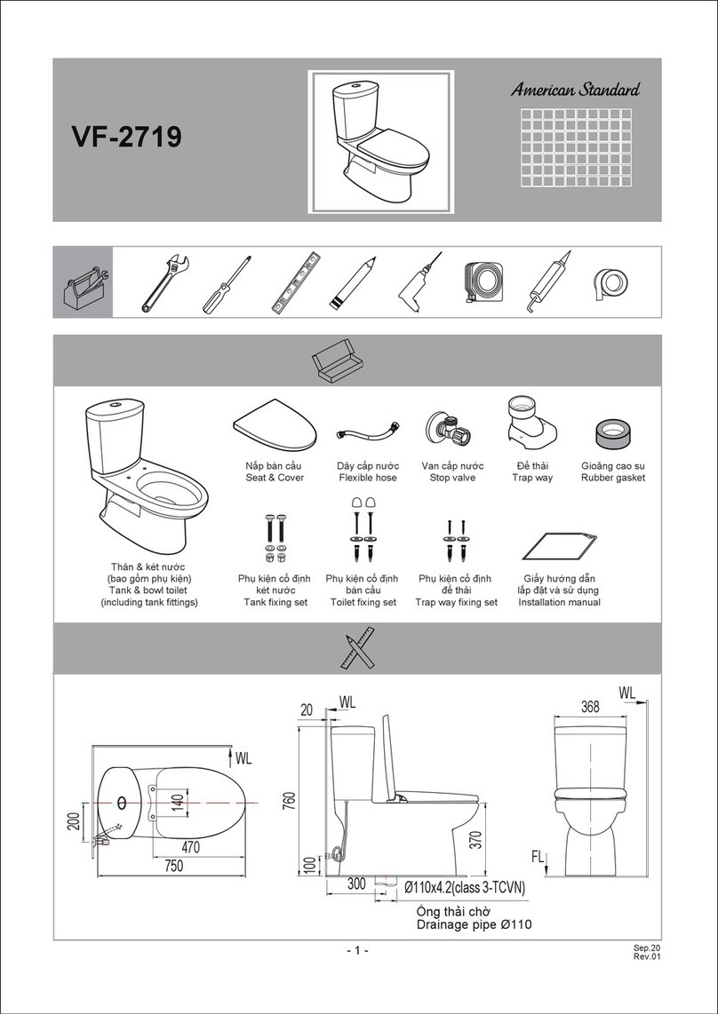 American Standard VF-2719 quick start guide