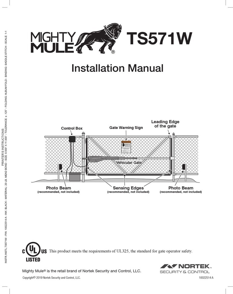 Nortek Security & Control Mighty Mule TS571W User manual Nortek Security & Control Mighty Mule TS571W User manual