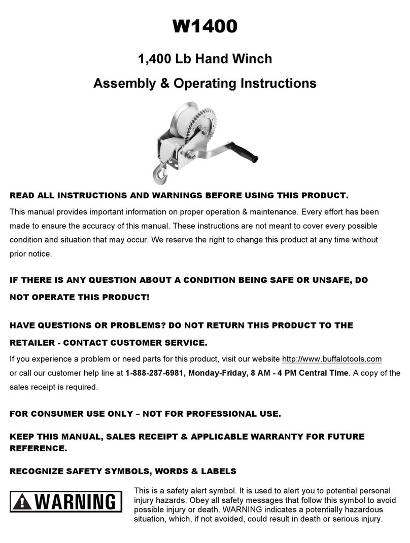 Buffalo Tools W1400 Assembly & operating instructions