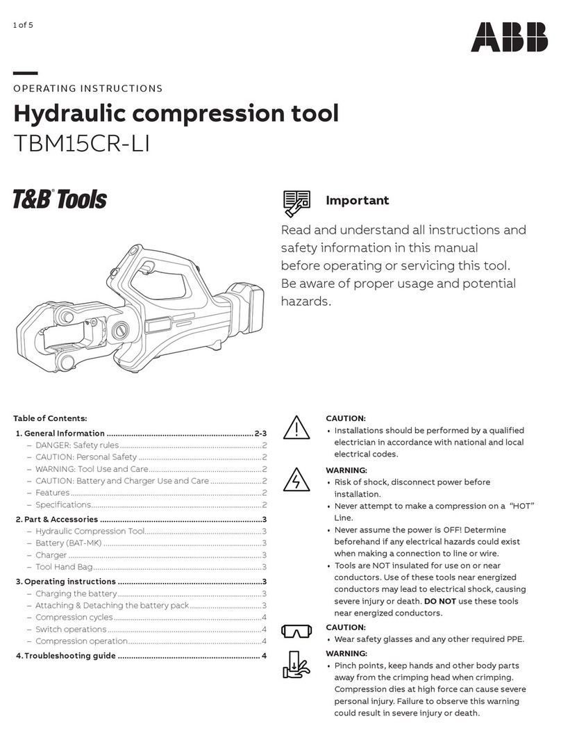 ABB T&B Tools TBM15CR-LI operating instructions