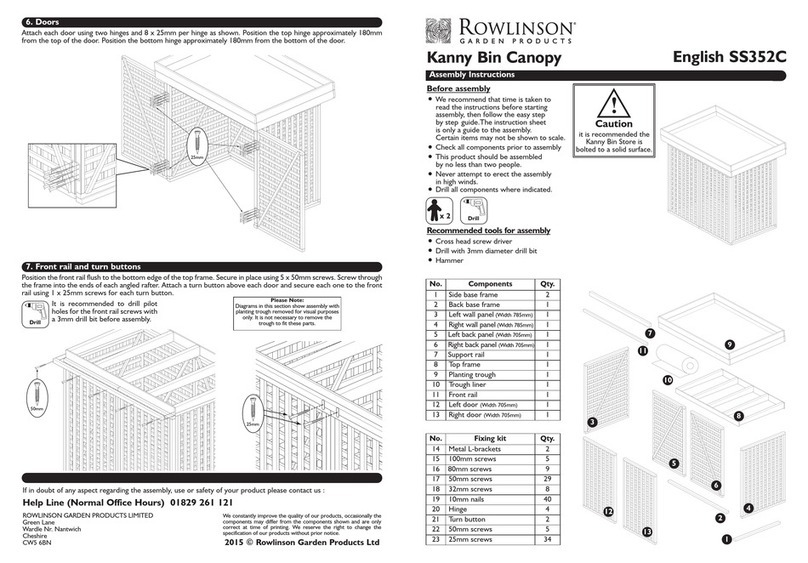 Rowlinson Garden Products SS352C quick guide