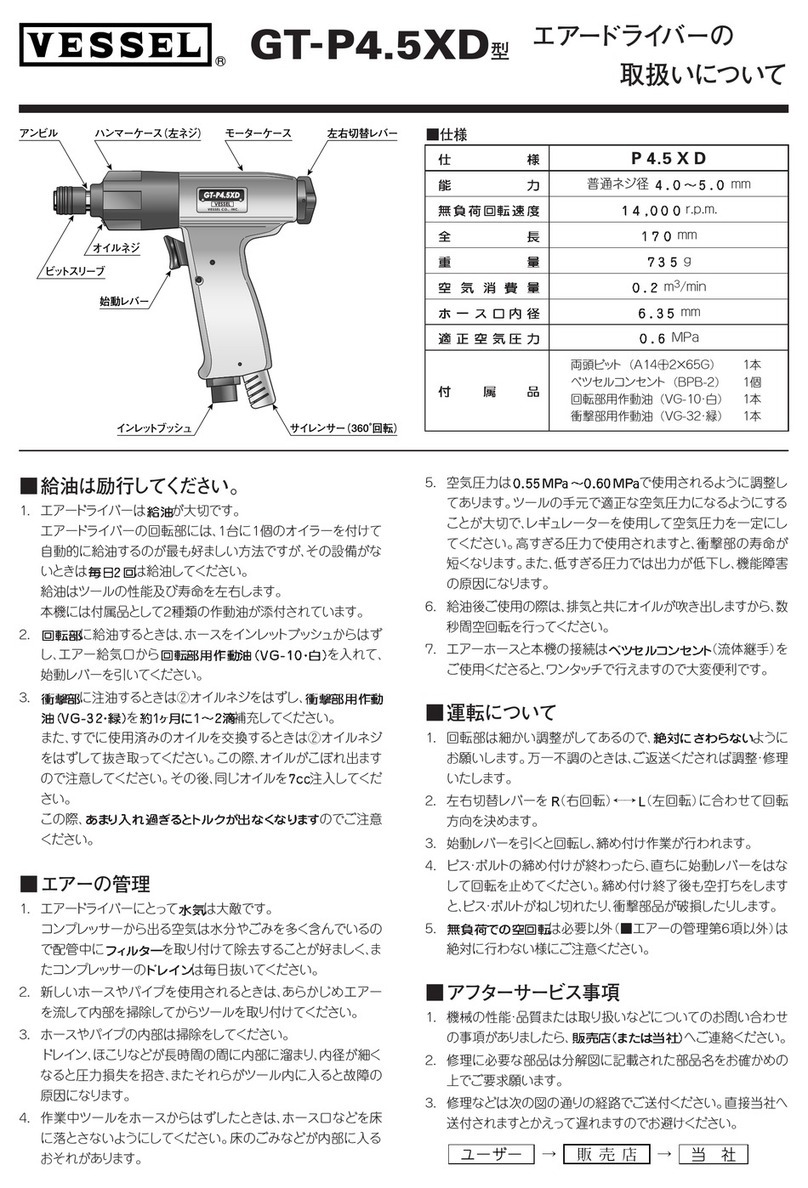 Vessel GT-P4.5XD User manual