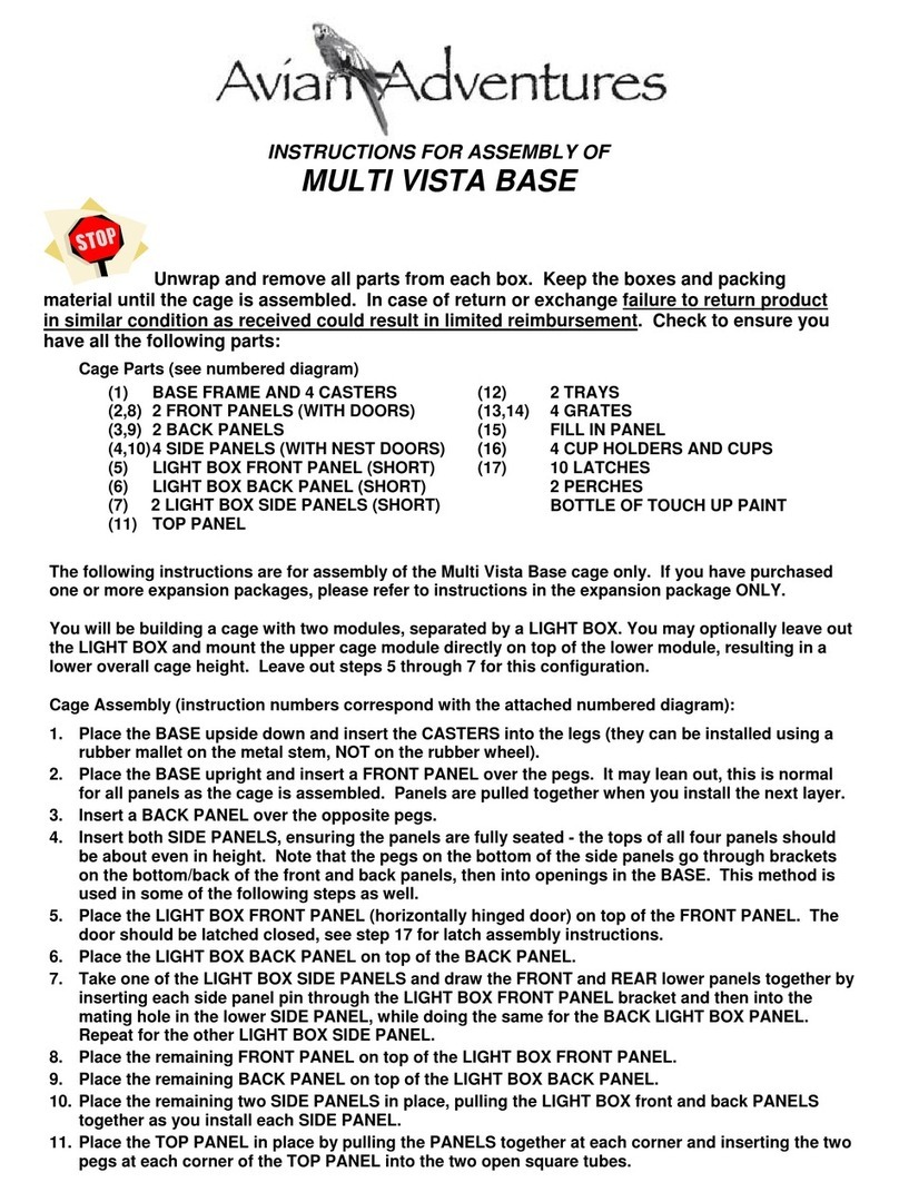 Avian Adventures MULTI VISTA BASE Assembly instructions