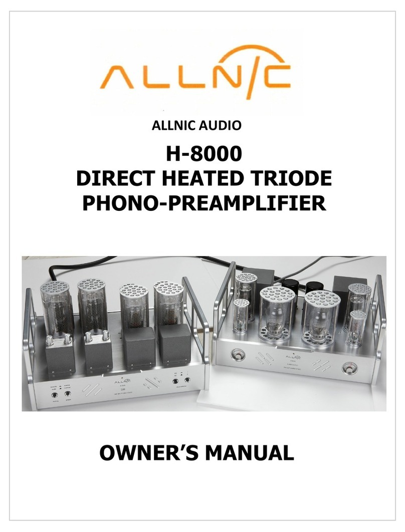 ALLNIC AUDIO H-8000 owner's manual