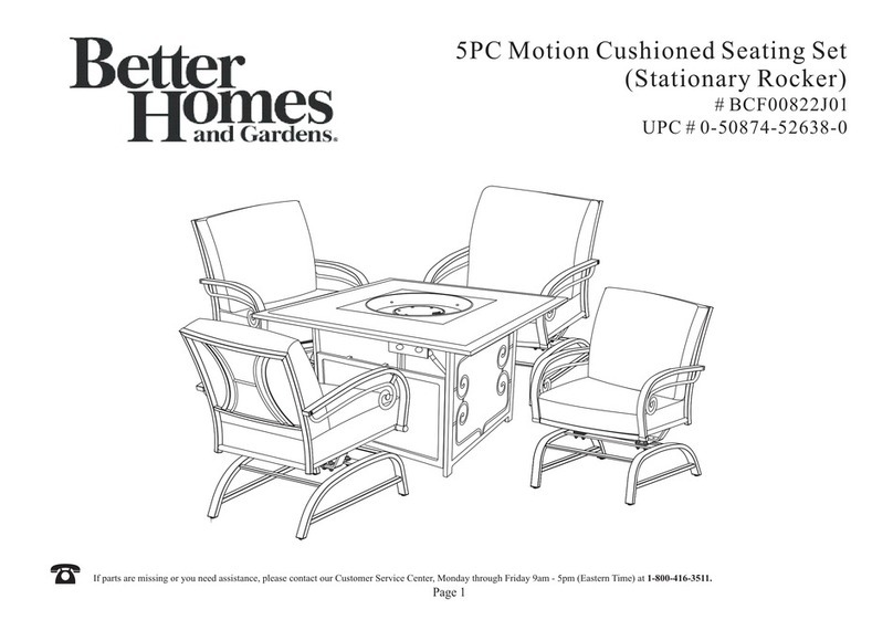 Better Homes and Gardens BCF00822J01 instruction sheet Better Homes and Gardens BCF00822J01 instruction sheet