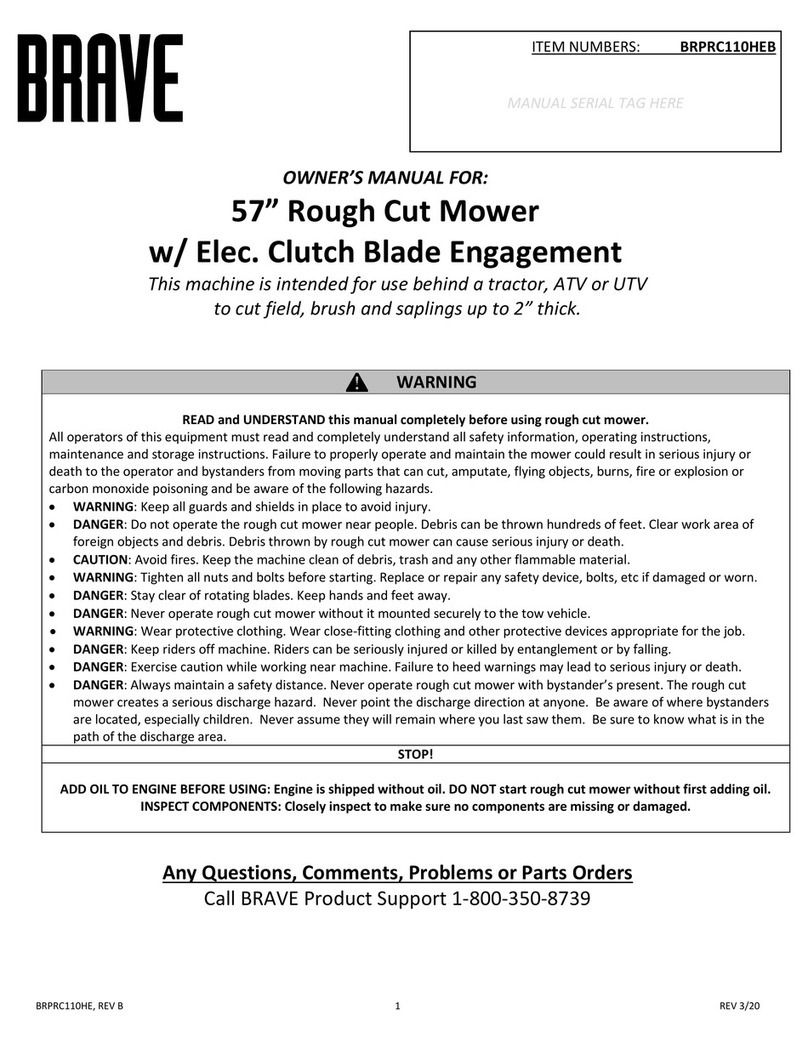 Brave BRPRC110HEB owner's manual