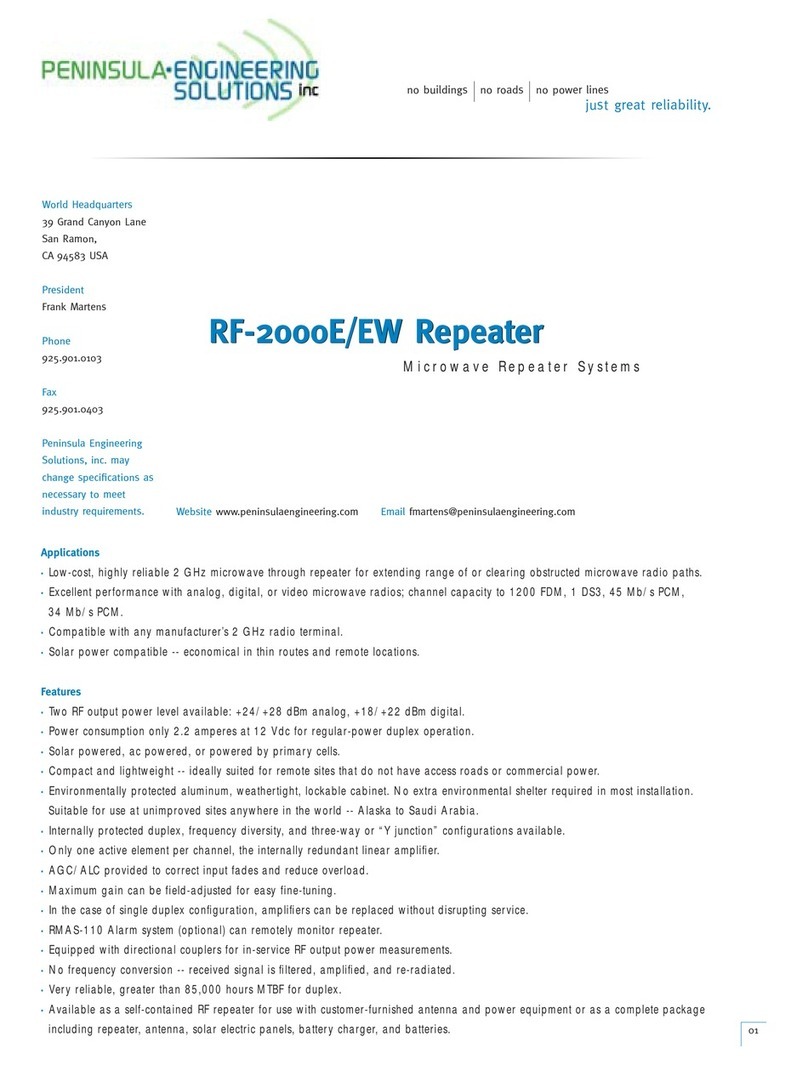 Peninsula Engineering Solutions RF-2000E manual