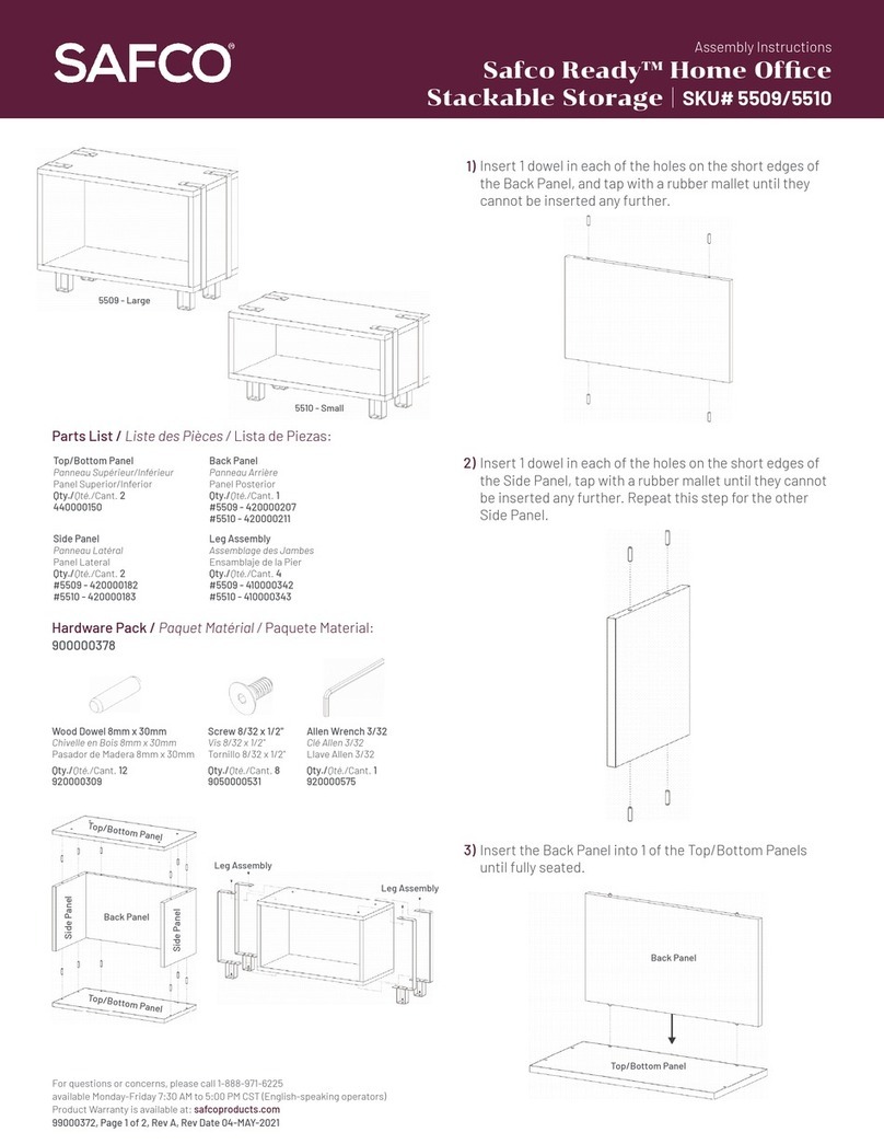 Safco 5509 Assembly instructions