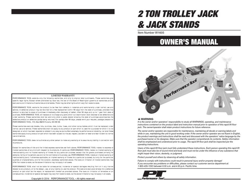 PT W1605 owner's manual