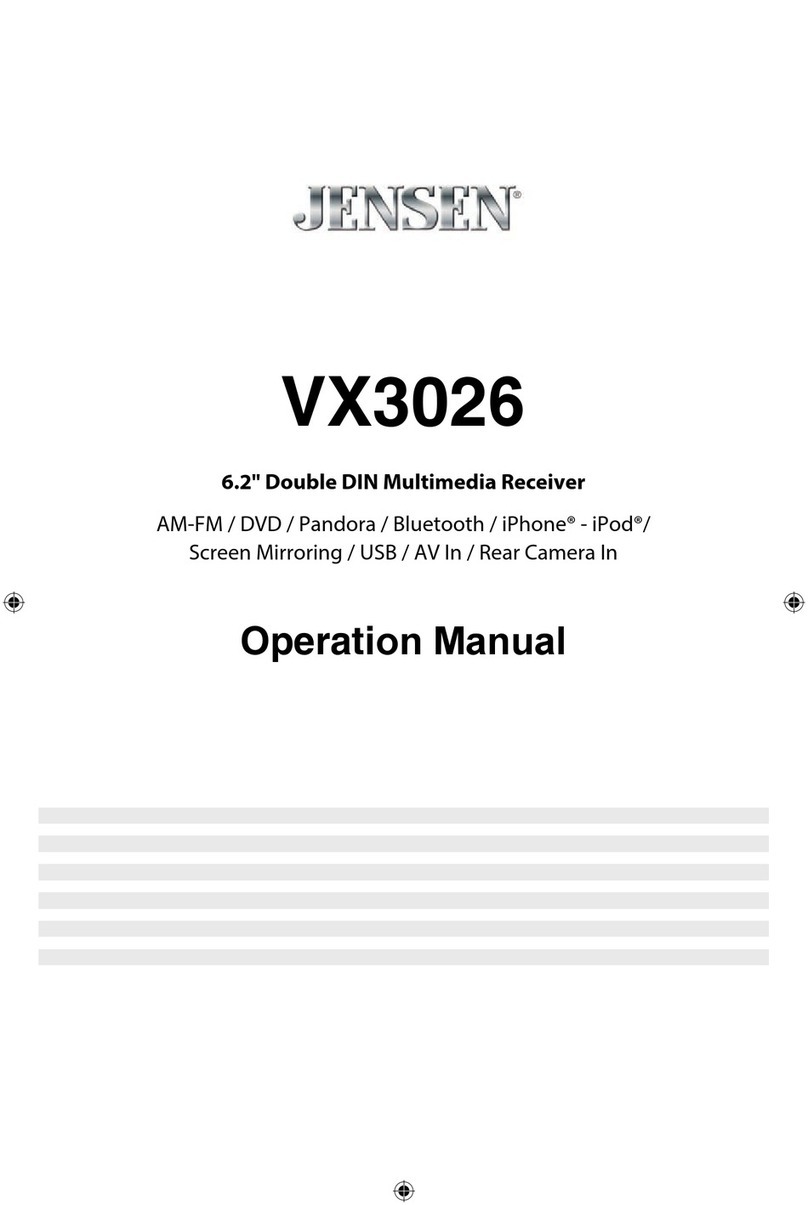 Jensen VX3026 User manual