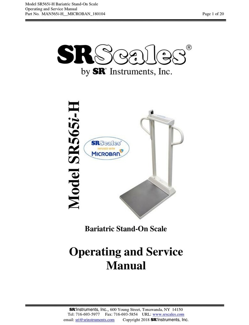 SR Instruments SR Scales SR565i-H Operating and service manual