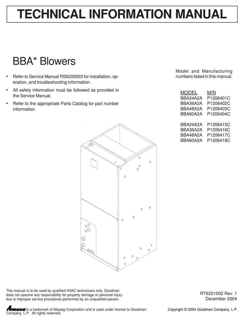 Amana BBA24A2A Technical information manual