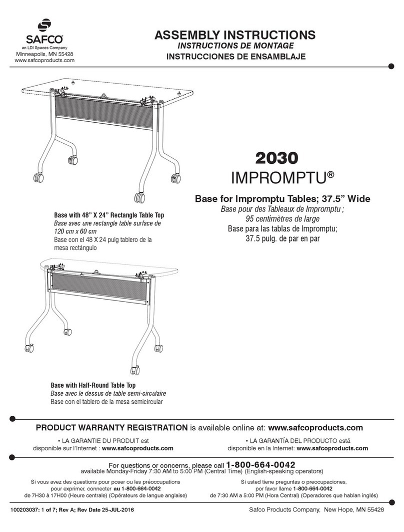 LDI Spaces SAFCO IMPROMPTU 2030 User manual LDI Spaces SAFCO IMPROMPTU 2030 User manual