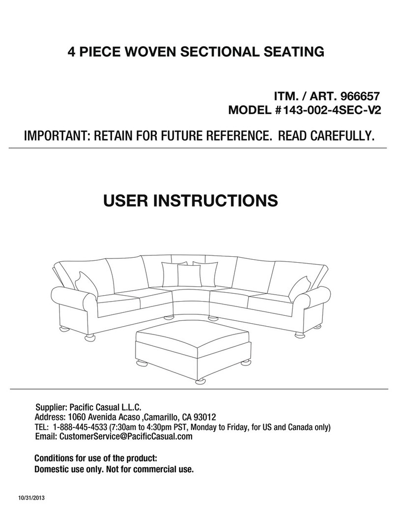 Pacific Casual 143-002-4SEC-V2 User manual Pacific Casual 143-002-4SEC-V2 User manual
