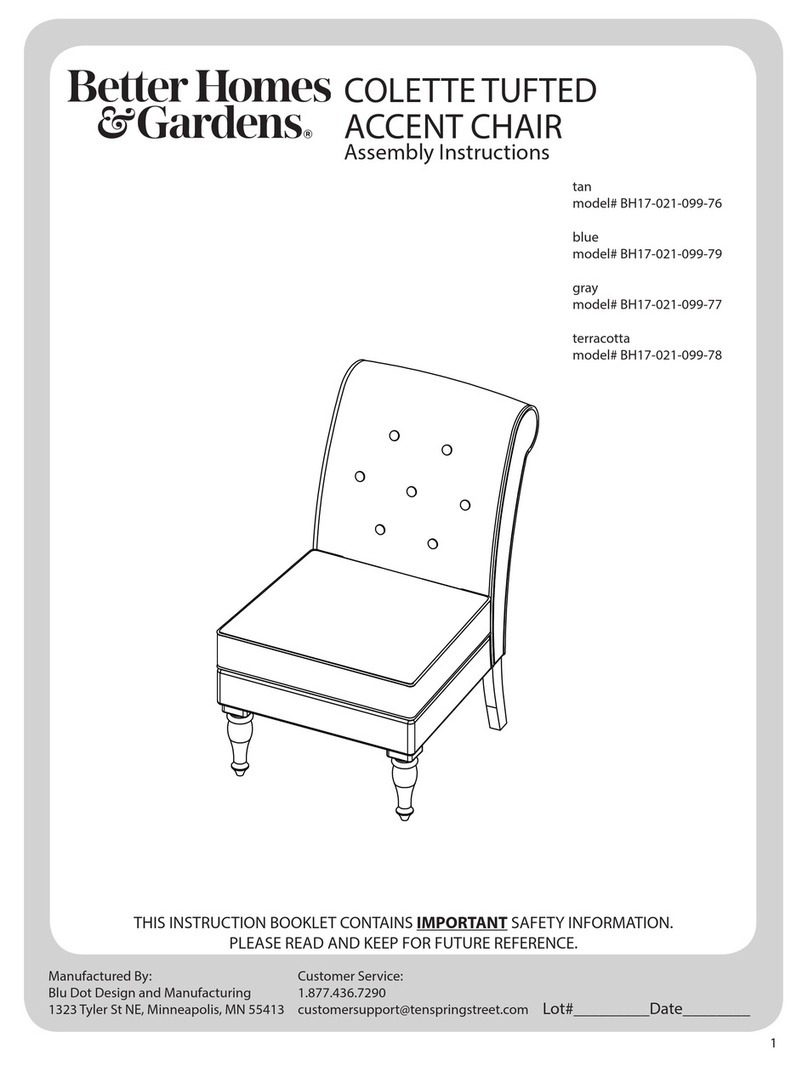 Better Homes and Gardens COLETTE BH17-021-099-76 Assembly instructions