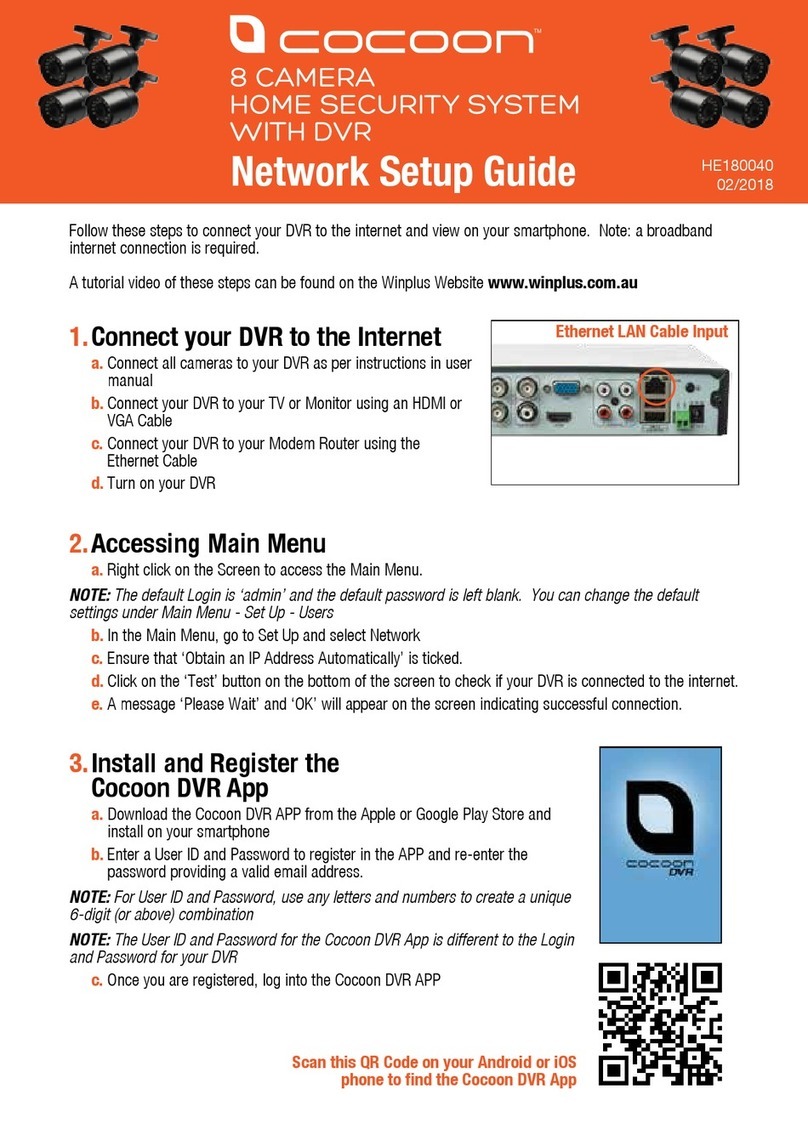 Cocoon HE180040 User manual