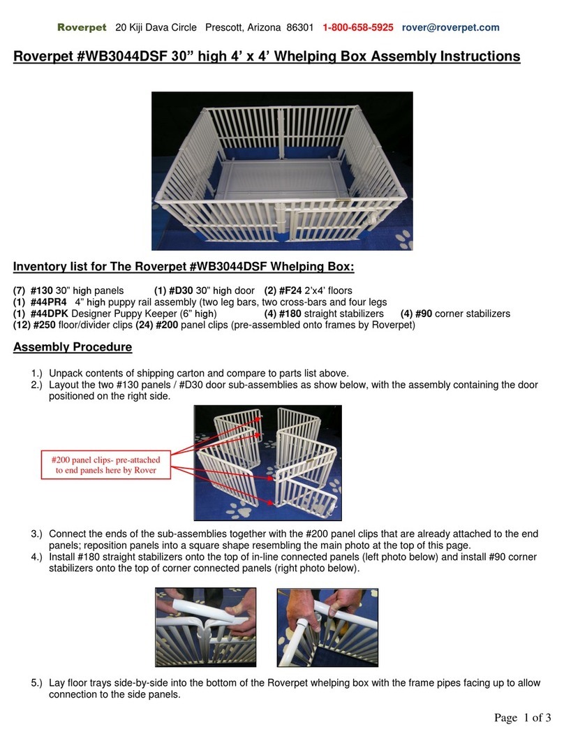 Roverpet WB3044DSF Assembly instructions