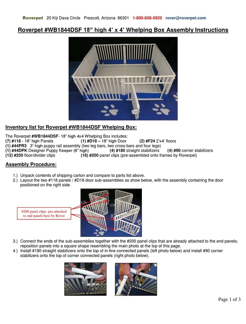 Roverpet WB1844DSF Assembly instructions