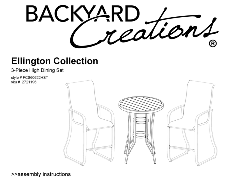 Backyard Creations Ellington FCS60622HST Assembly instructions