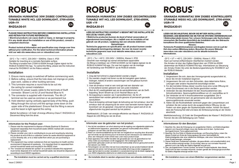 Robus RHZGA30-01 User manual