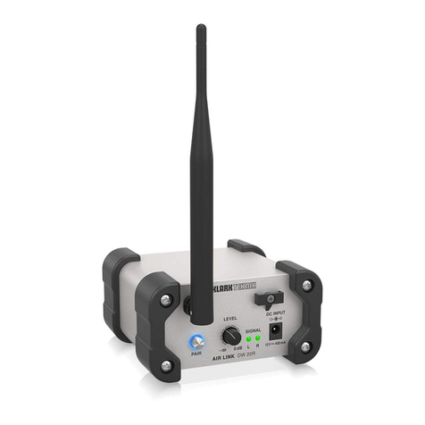 Klark Teknik AIR LINK DW 20R quick start guide