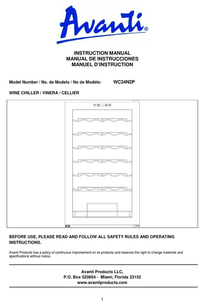 Avanti WC34N2P User manual Avanti WC34N2P User manual