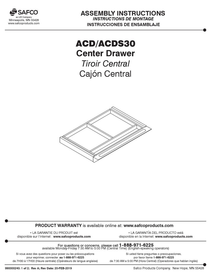 LDI Spaces SAFCO ACD30 Assembly instructions