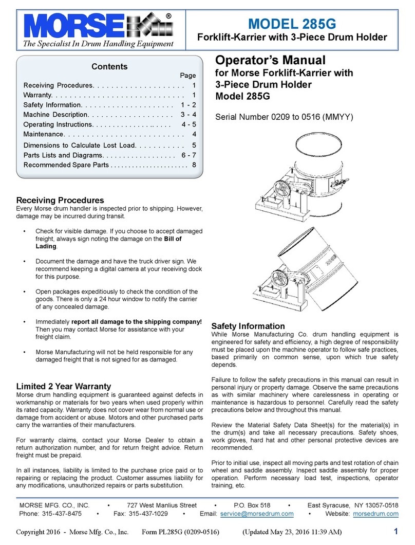 morse 285G Operator's manual
