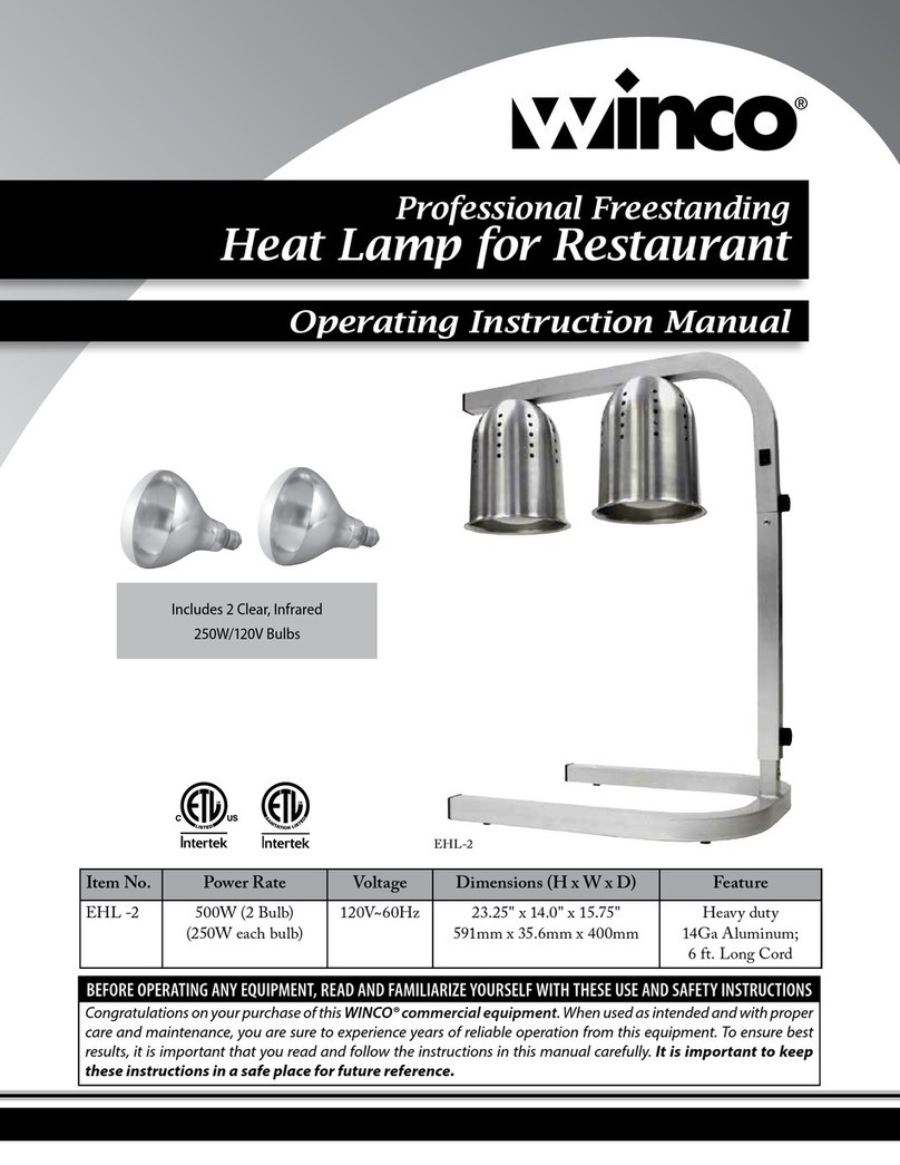 Winco EHL-2 Operating instructions manual