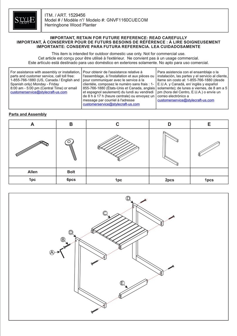 STYLECRAFT GNVF1160CUECOM manual