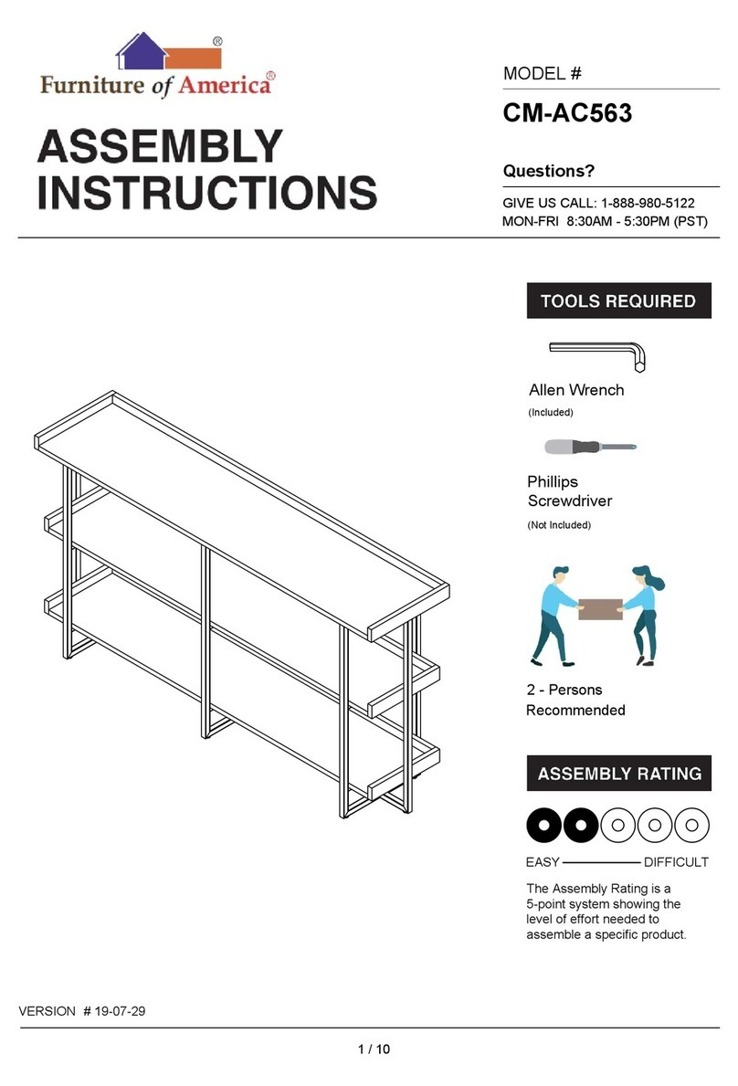 Furniture of America CM-AC563 Assembly instructions Furniture of America CM-AC563 Assembly instructions