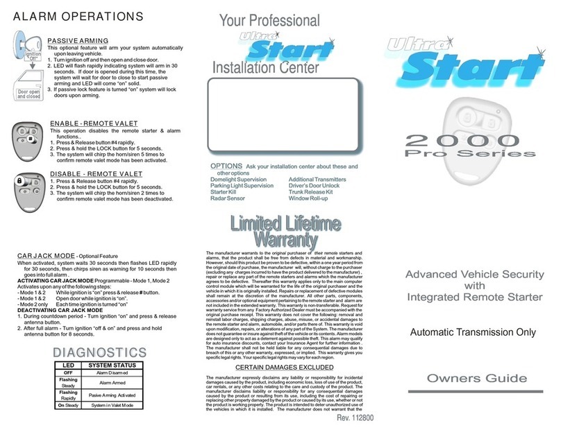 Ultra Start 2000 Pro Series owner's guide