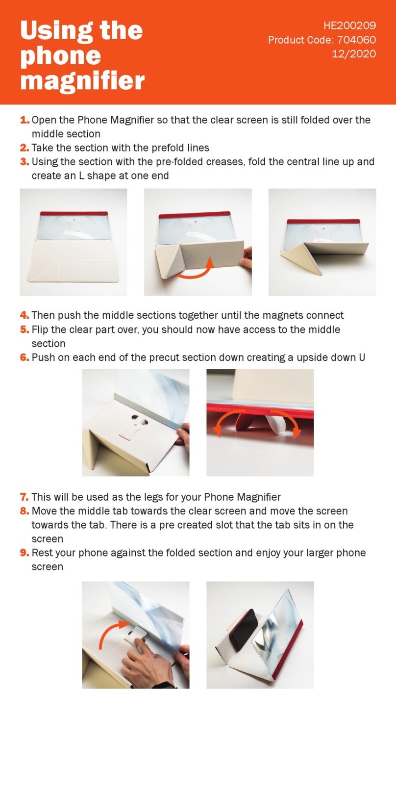 Cocoon HE200209 instruction manual