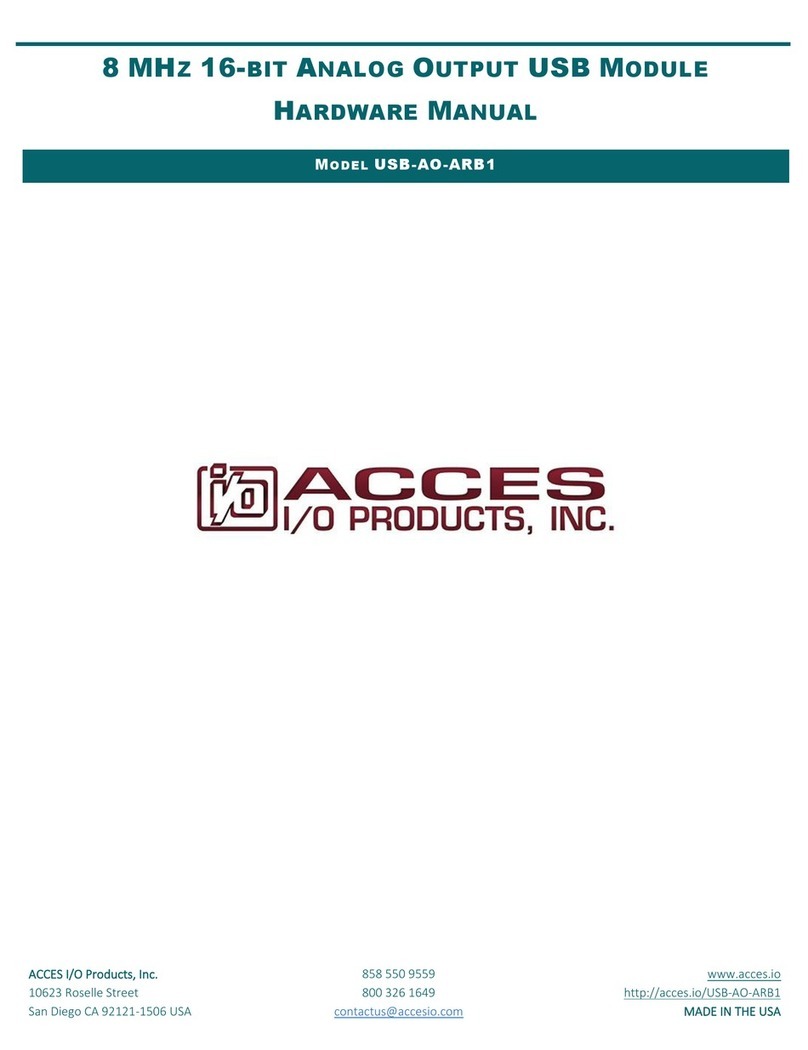 Acces I/O products USB-AO-ARB1 User manual