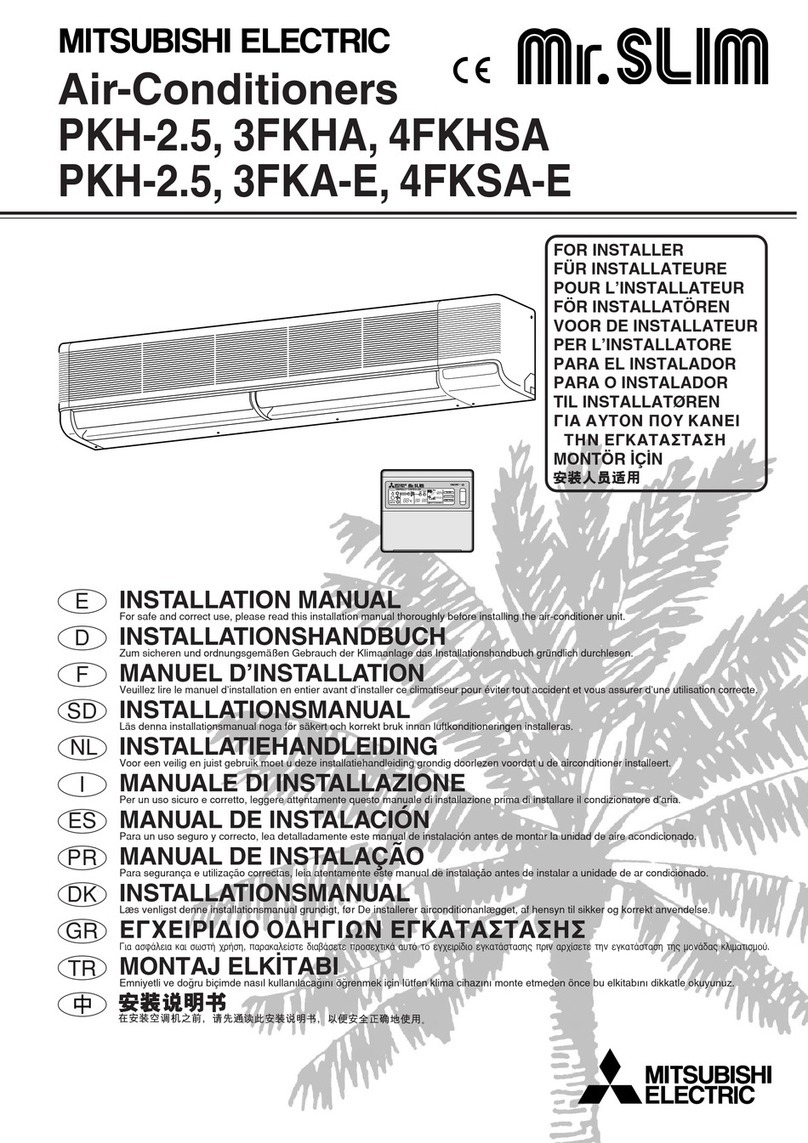 Mitsubishi Electric Mr. Slim PKH-2.5 3FKHA User manual
