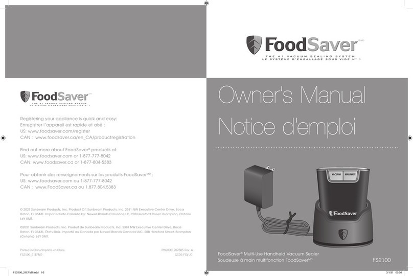 FoodSaver FS2100 owner's manual
