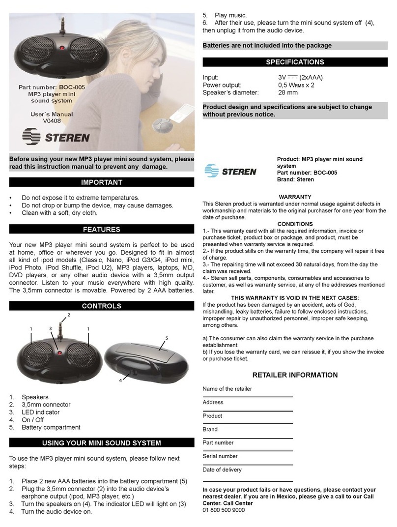 Steren BOC-005 user manual
