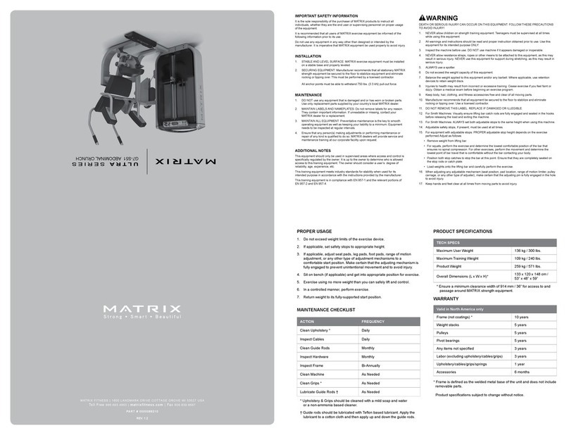 Matrix ULTRA Series User manual