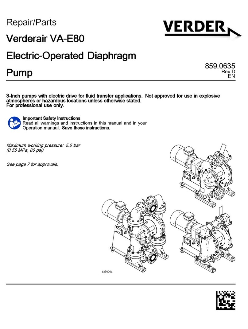 VERDER Verderair VA-E80 Use and care manual