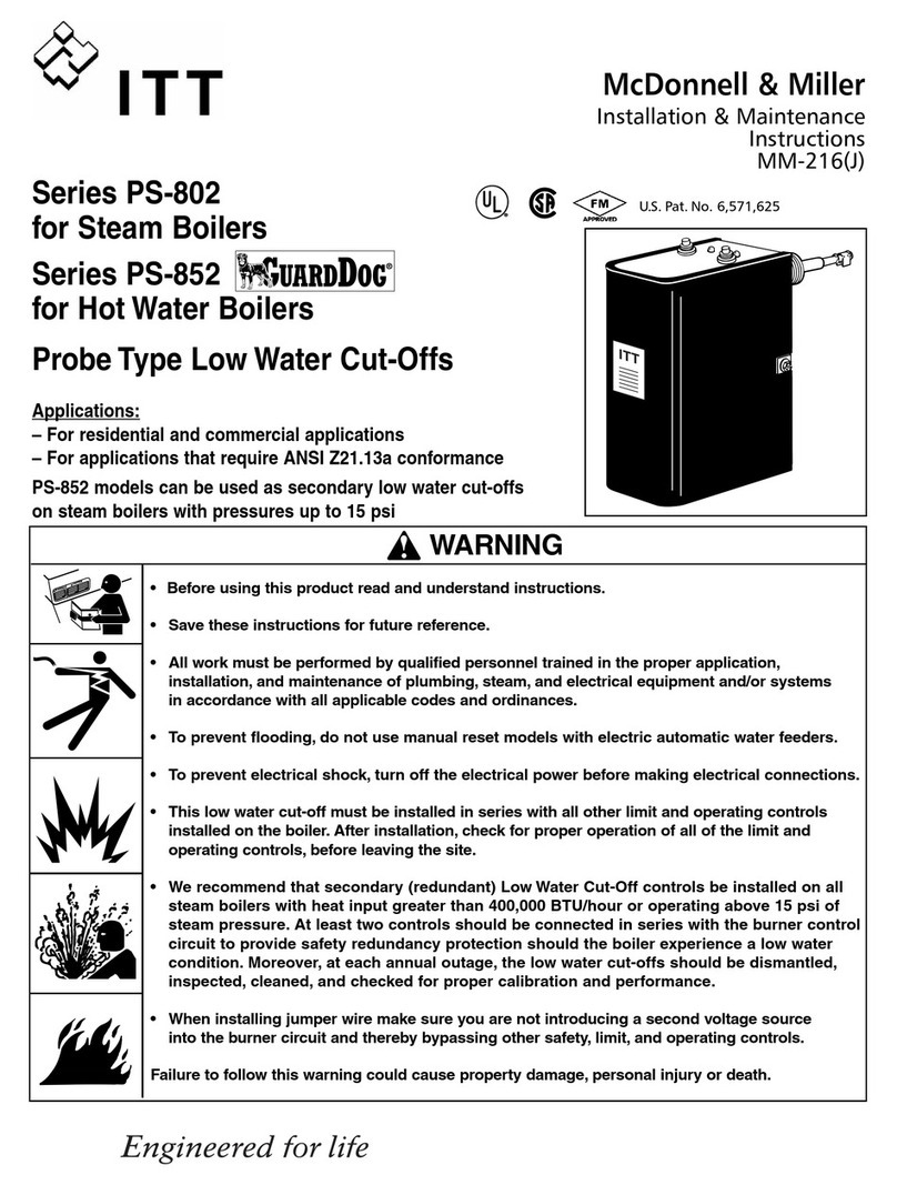 ITT McDonnell & Miller PS-802 Series Installation & maintenance instructions