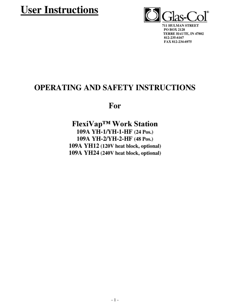 Glas-Col FlexiVap 109A YH-1/YH-1-HF Quick guide