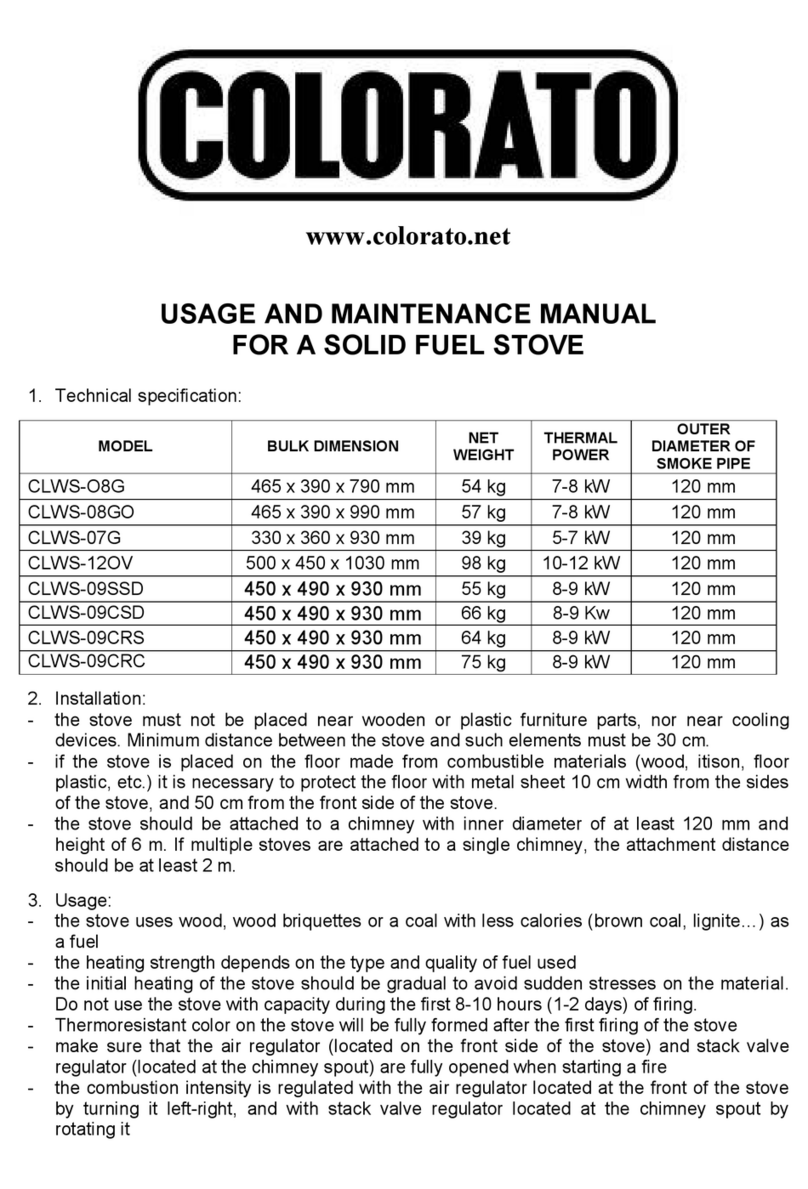 COLORATO CLWS-O8G Usage and maintenance manual