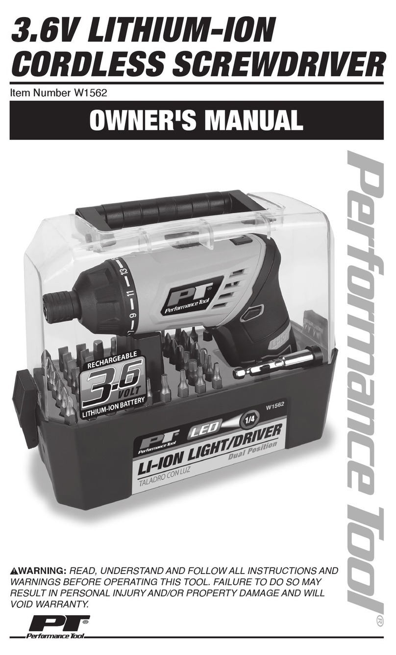 PT W1562 owner's manual