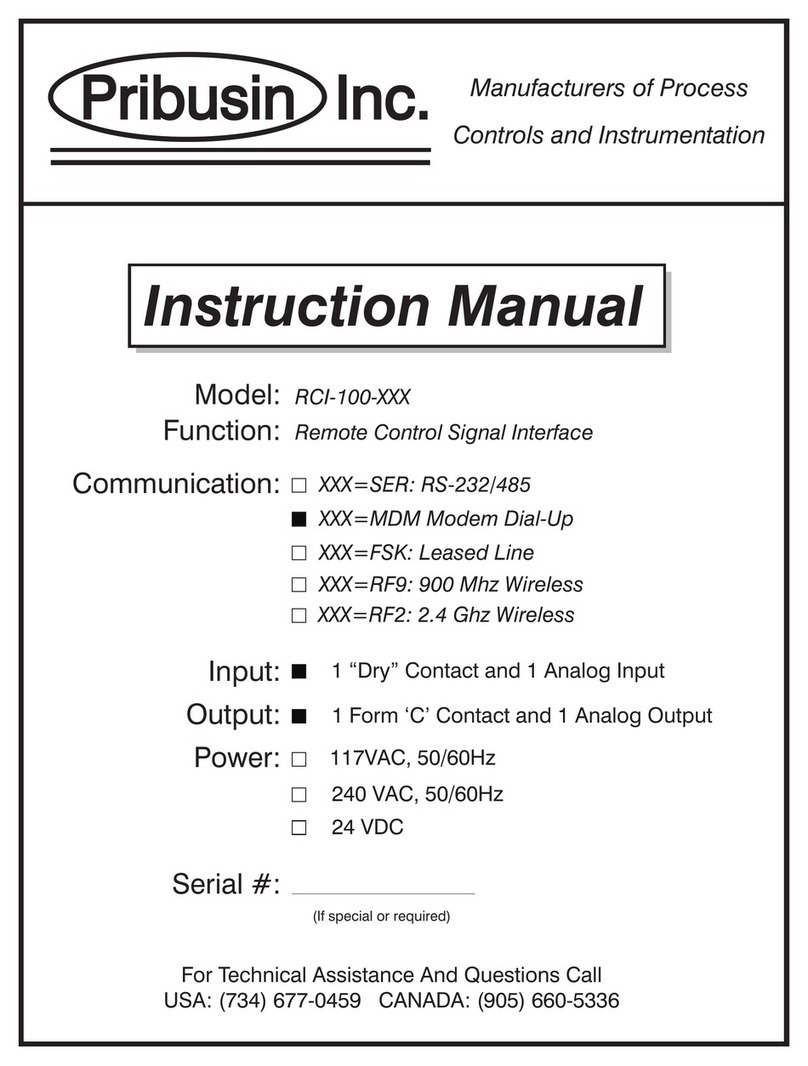 Pribusin RCI-100 Series User manual