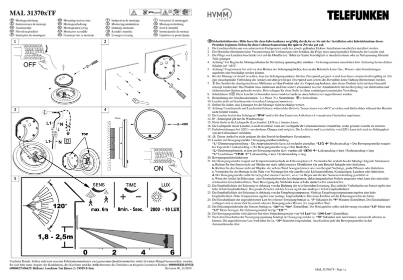 Telefunken Nizza Mounting instructions