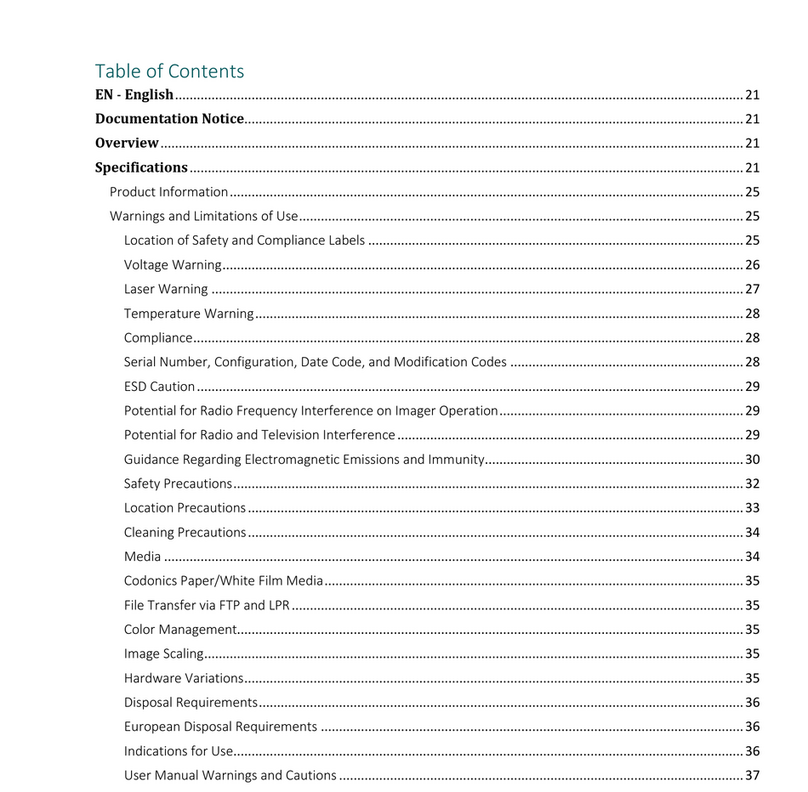 Codonics Horizon Ci manual
