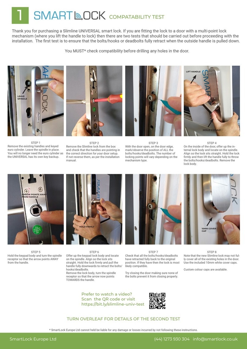 SmartLock Slimline UNIVERSAL manual