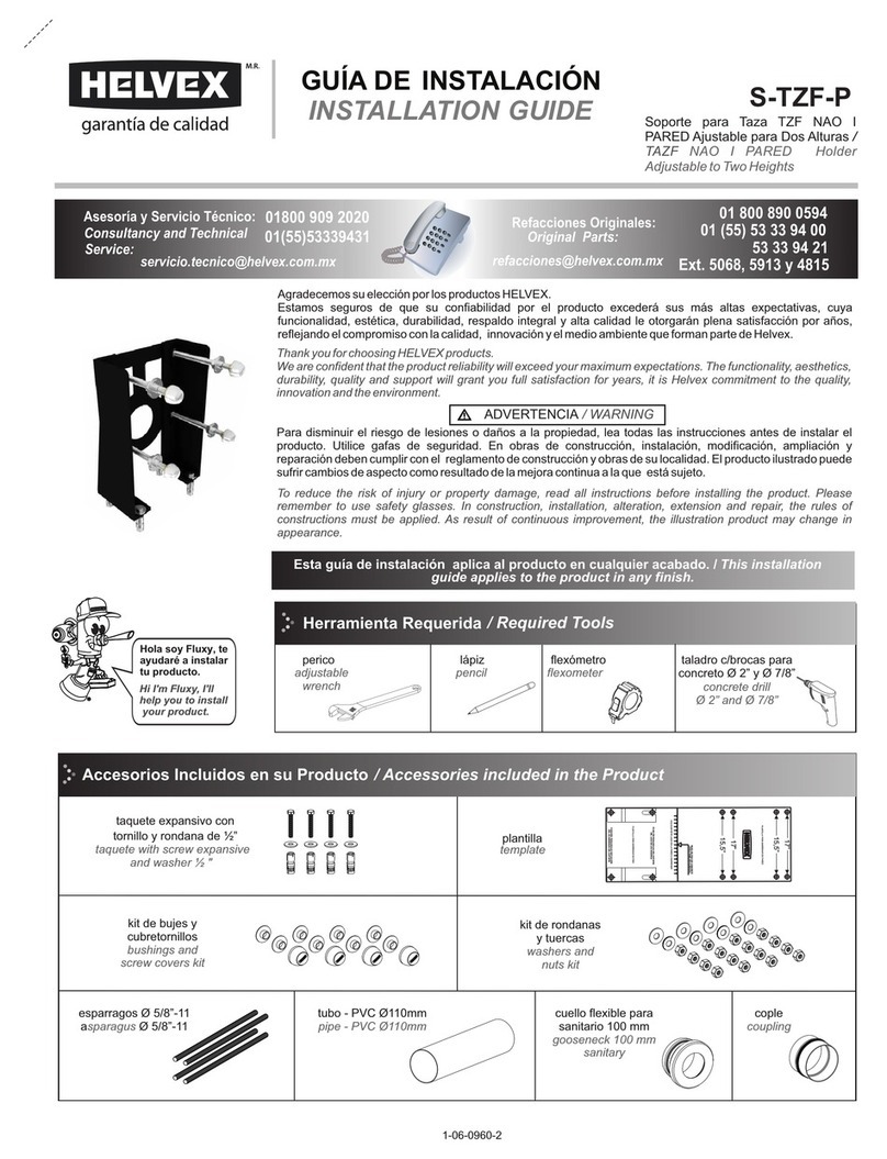 Helvex TAZF NAO I PARED S-TZF-P User manual