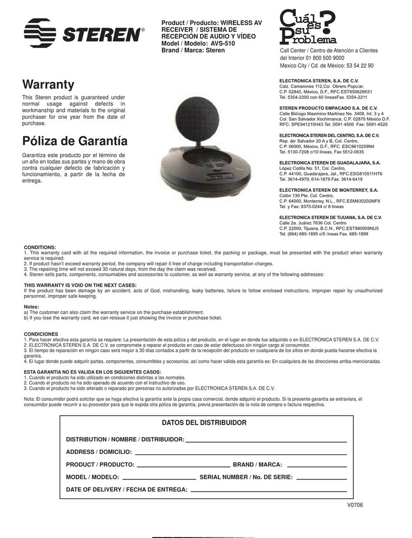 Steren AVS-510 User manual Steren AVS-510 User manual