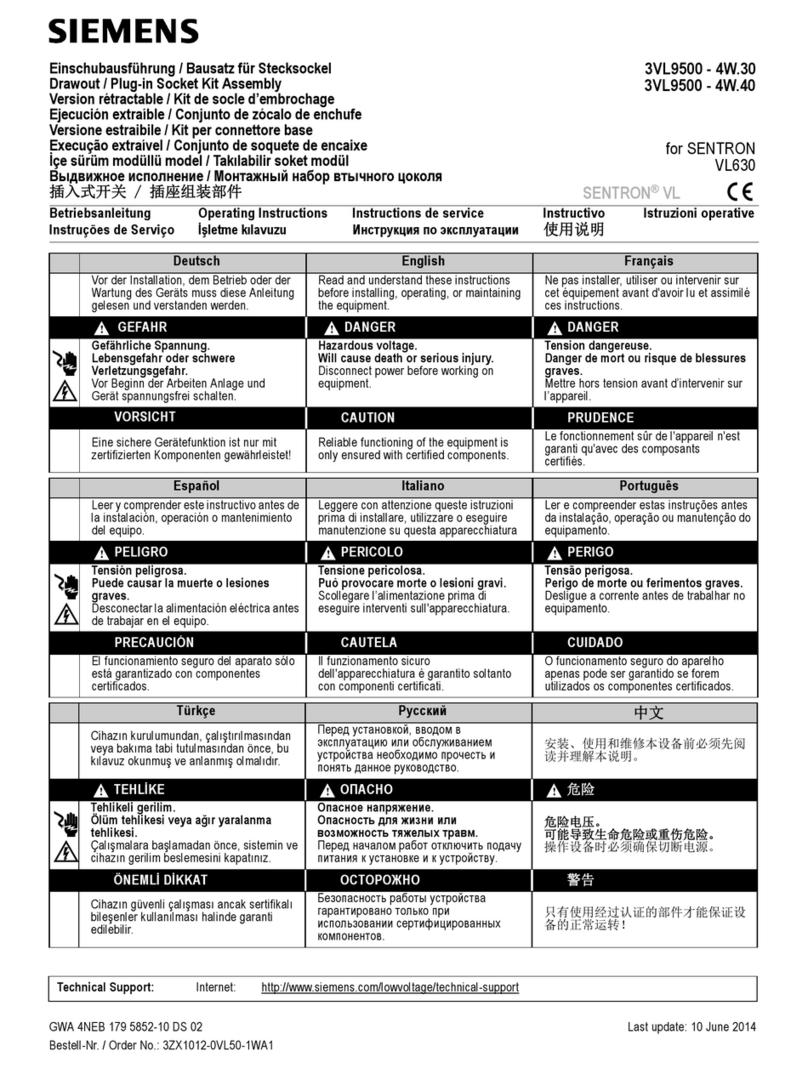 Siemens 3VL9500 - 4W.30 User manual